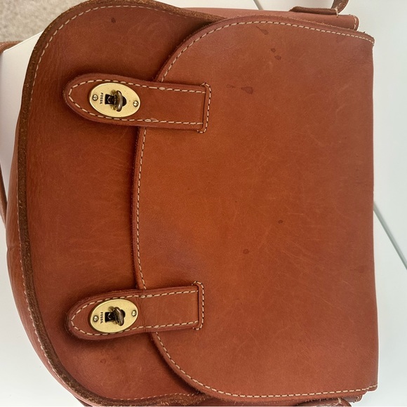 Brown Leather Fossil purse- Saddlebag style - Picture 5 of 8